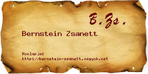 Bernstein Zsanett névjegykártya